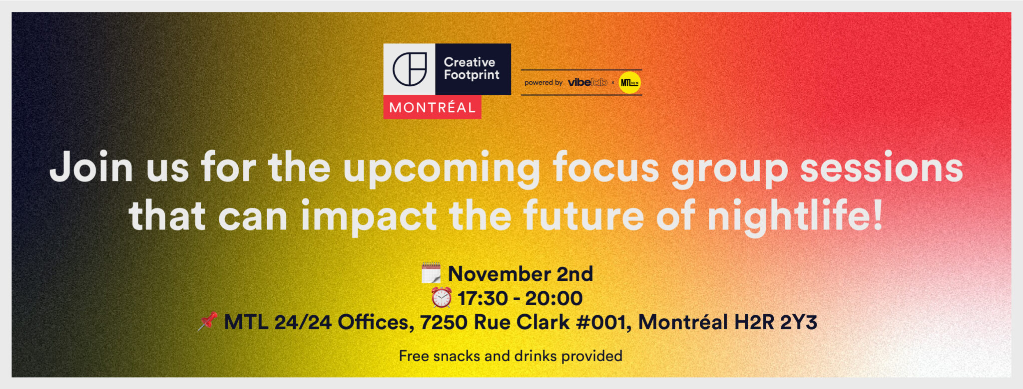 Creative Footprint Montréal focus group on music and nightlife futures